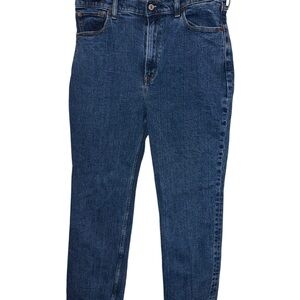 Abercrombie & Fitch Blue Denim High-Rise Ankle Jeans
